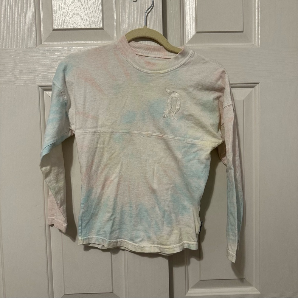 Disneyland Spirit Jersey Pastel Tie Dye Sz S 5/6  Long Sleeve Disney Parks Youth